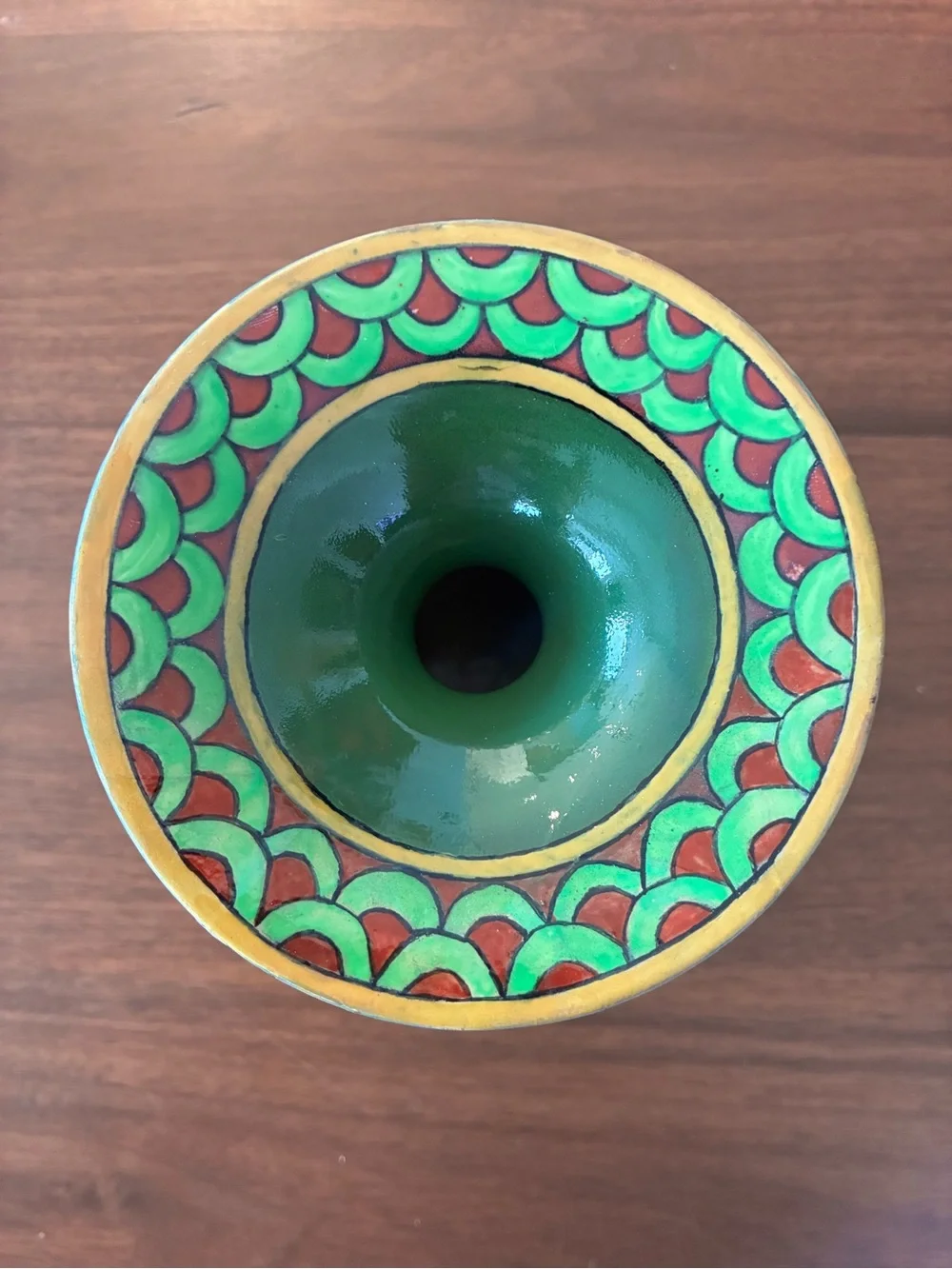 Wileman Intarsio Peacock Vase